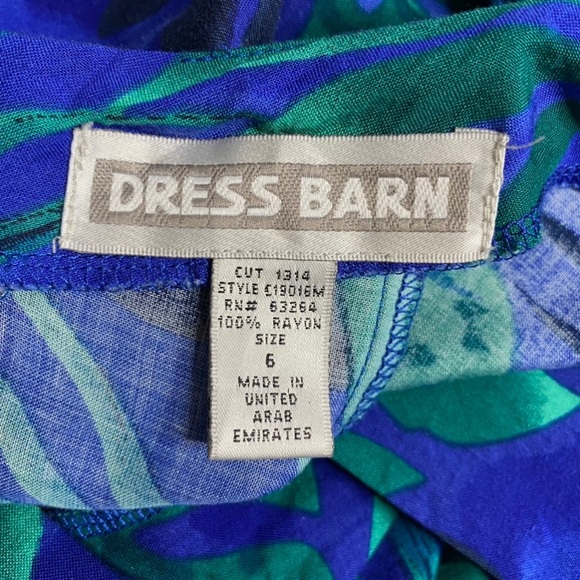 Dress Barn Tropical Leaf Print Maxi Dress - Picture 8 of 9